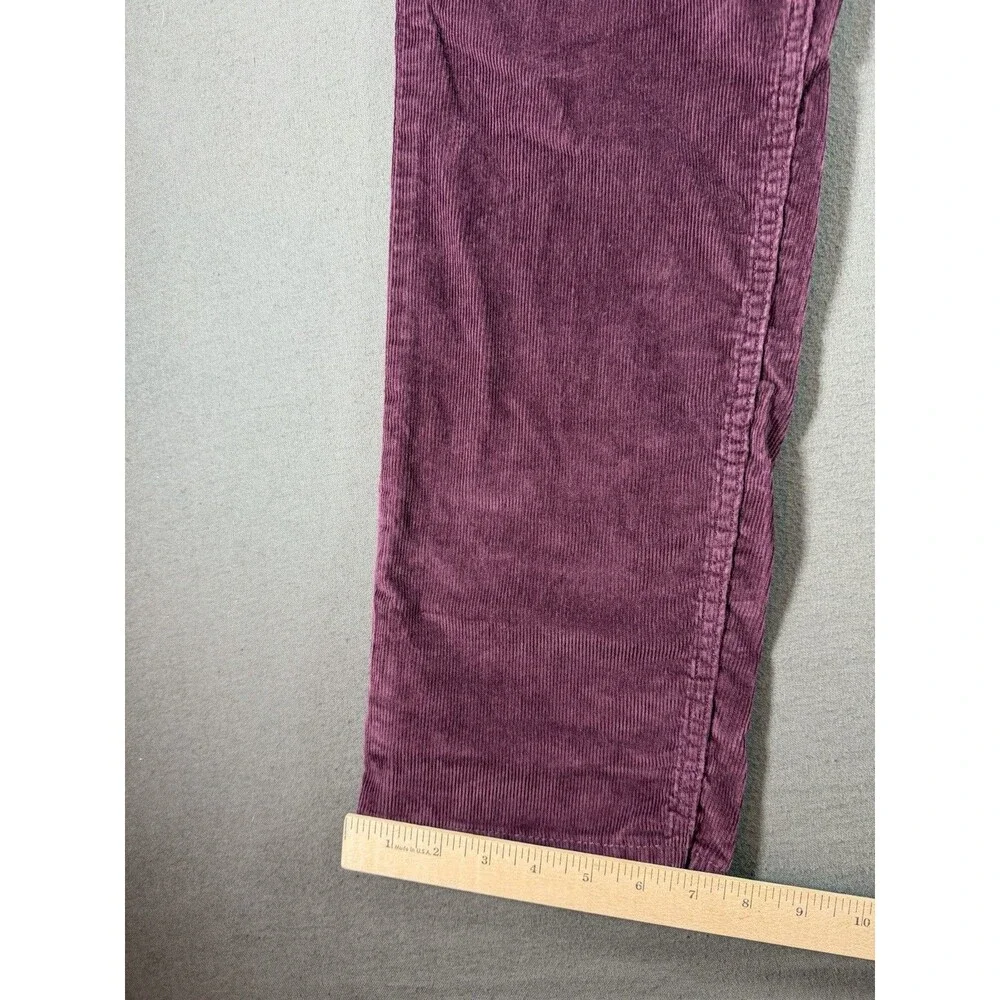 Levi's 511 Corduroy Pants Mens 36x30 Velvet Burgundy Slim Fit Stretch